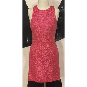 NBD x NAVEN MEDIUM “Stella” Pink Sequin Mini Dress